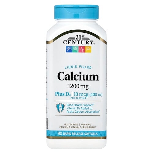 21st Century Liquid Filled Calcium Plus D3 90 Rapid Release Softgels product image