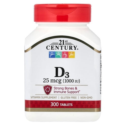 21st Century Vitamin D3 25 Mcg 1 000 Iu 300 Tablets product image