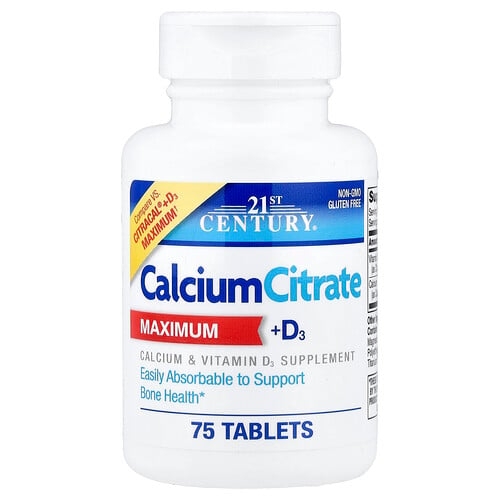 21st Century Calcium Citrate D3 Maximum 75 Tablets product image