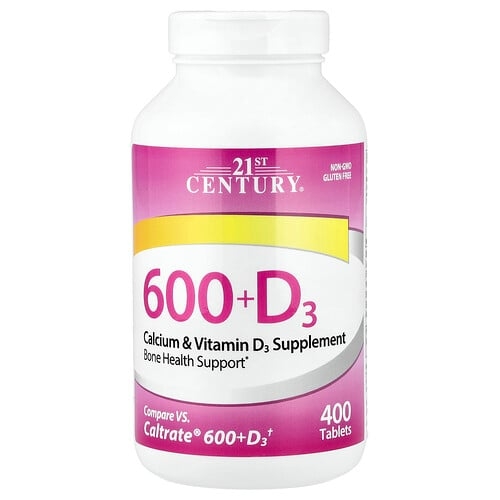 21st Century 600 D3 Calcium Vitamin D3 Supplement 400 Tablets product image
