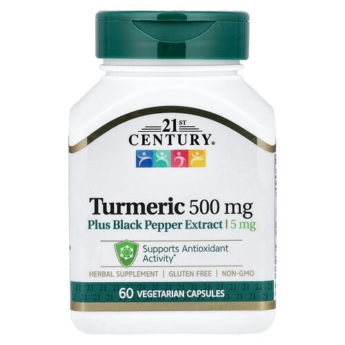 21st Century Turmeric Plus Black Pepper Extract 60 Vegetarian Capsules product image