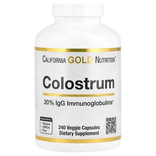 California Gold Nutrition Colostrum With 20 Igg Immunoglobulins 240 Veggie Capsules product image