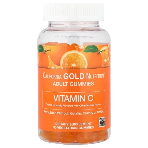 California Gold Nutrition Vitamin C Gummies With Vitamin A From 100 Beta Carotene Orange 90 Vegetarian Gummies product image