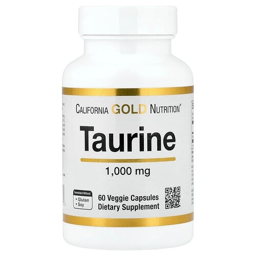 California Gold Nutrition Taurine 1 000 Mg 60 Veggie Capsules product image