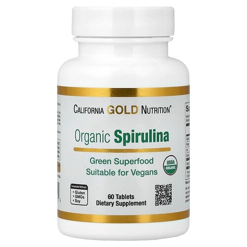 California Gold Nutrition Organic Spirulina 60 Tablets 500 Mg Per Tablet product image