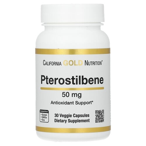 California Gold Nutrition Pterostilbene 50 Mg 30 Veggie Capsules product image