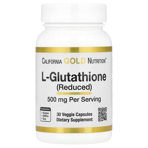 California Gold Nutrition L Glutathione Reduced 500 Mg 30 Veggie Capsules product image