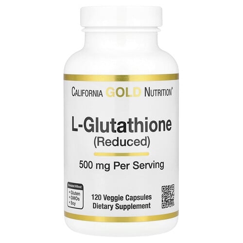 California Gold Nutrition L Glutathione Reduced 500 Mg 120 Veggie Capsules product image