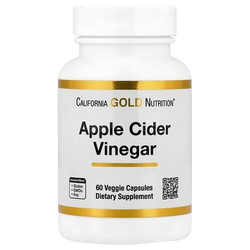 California Gold Nutrition Apple Cider Vinegar 60 Veggie Capsules 450 Mg Per Capsule product image