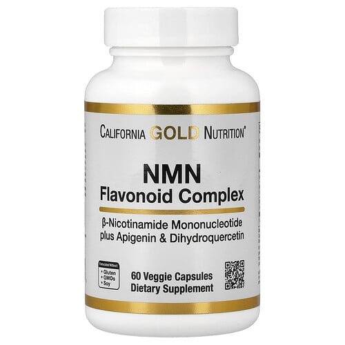 California Gold Nutrition Nmn Flavonoid Complex With Apigenin And Dihydroquercetin 60 Veggie Capsules product image