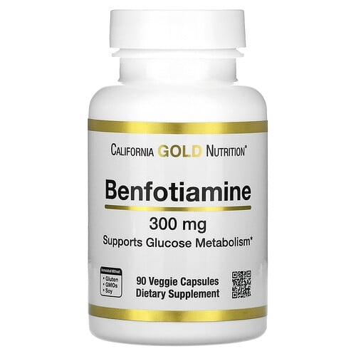 California Gold Nutrition Benfotiamine 300 Mg 90 Veggie Capsules product image