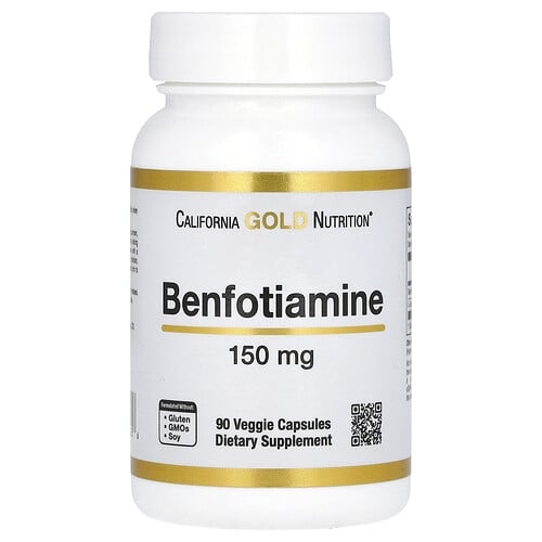 California Gold Nutrition Benfotiamine With L Leucine 150 Mg 90 Veggie Capsules product image