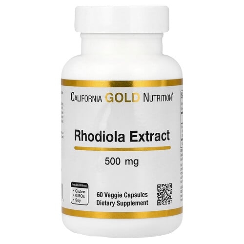 California Gold Nutrition Rhodiola Extract 500 Mg 60 Veggie Capsules product image