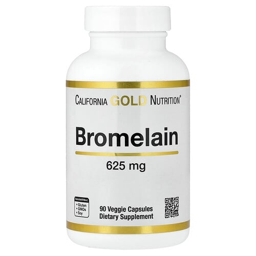 California Gold Nutrition Bromelain 625 Mg 90 Veggie Capsules product image