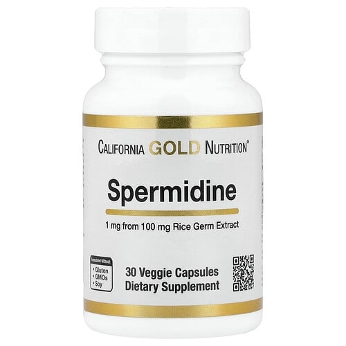 California Gold Nutrition Spermidine Rice Germ Extract 1 Mg 30 Veggie Capsules product image