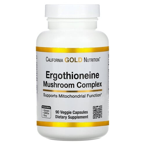 California Gold Nutrition Ergothioneine Mushroom Complex With Organic Maitake Organic Oyster Organic Lion S Mane Mushroom Extracts And L Ergothioneine 90 Veggie Capsules product image