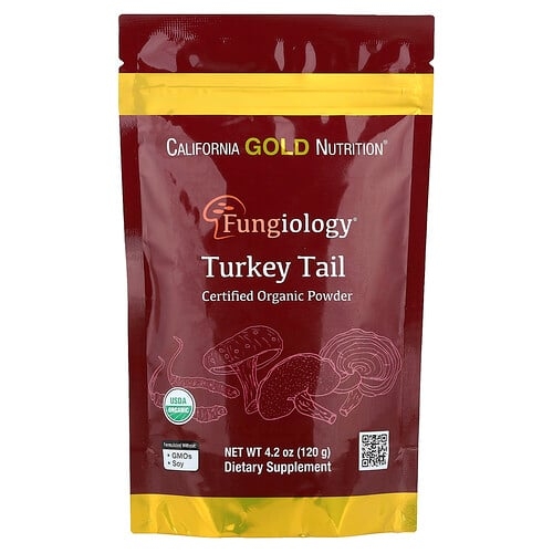 California Gold Nutrition Fungiology Certified Organic Turkey Tail Powder 4 2 Oz 120 G product image