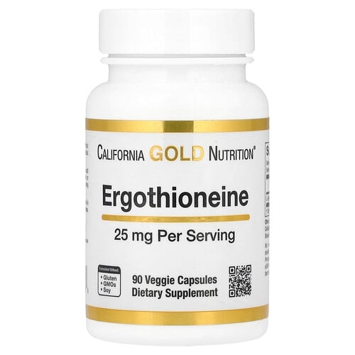 California Gold Nutrition Ergothioneine 25 Mg 90 Veggie Capsules product image