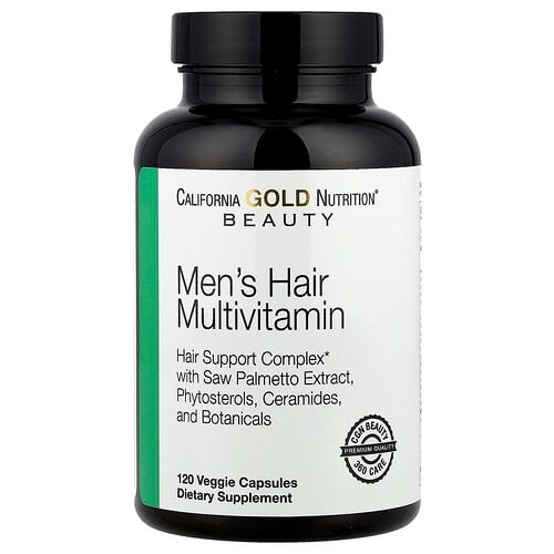 California Gold Nutrition Beauty Men S Hair Multivitamin 120 Veggie Capsules product image