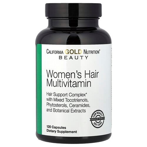California Gold Nutrition Beauty Women S Hair Multivitamin 120 Capsules product image