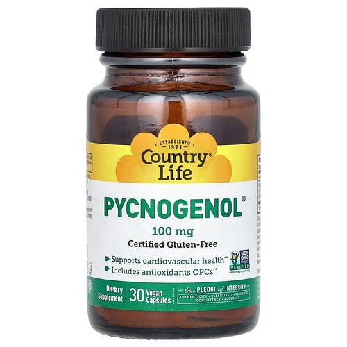 Country Life Pycnogenol 100 Mg 30 Vegan Capsules product image