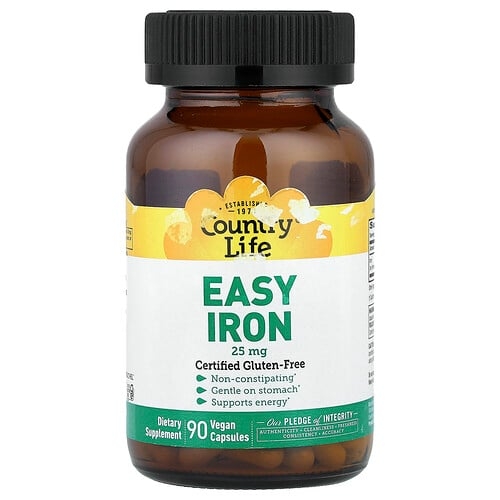 Country Life Easy Iron 25 Mg 90 Vegan Capsules product image