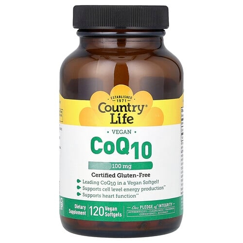 Country Life Vegan Coq10 100 Mg 120 Vegan Softgels product image