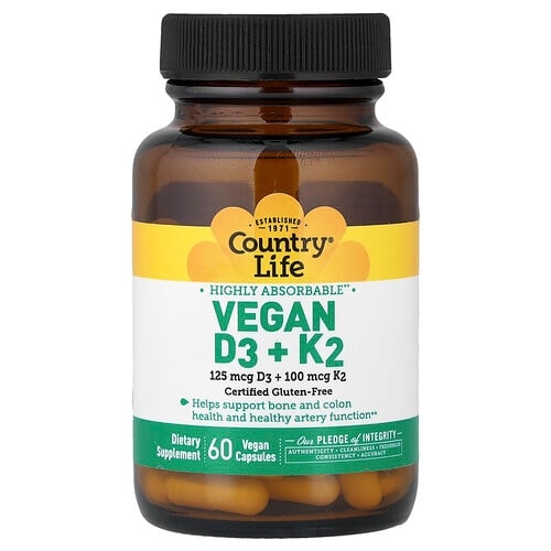 Country Life Vegan D3 K2 60 Vegan Capsules product image