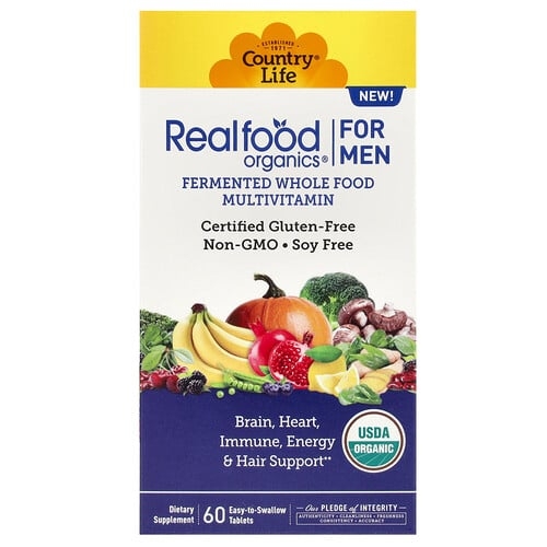 Country Life Realfood Organics Multivitamin For Men 60 Easy To Swallow Tablets product image