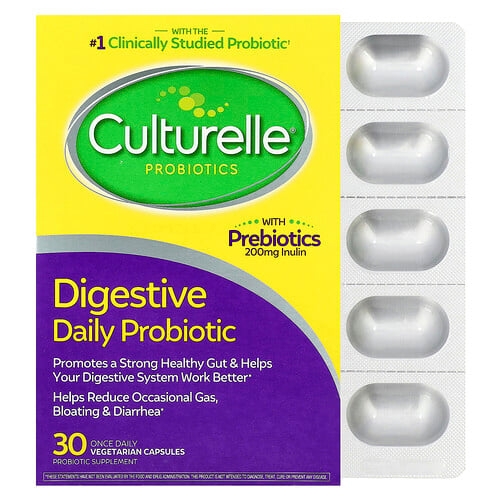 Culturelle Probiotics Digestive Daily Probiotic 30 Vegetarian Capsules product image