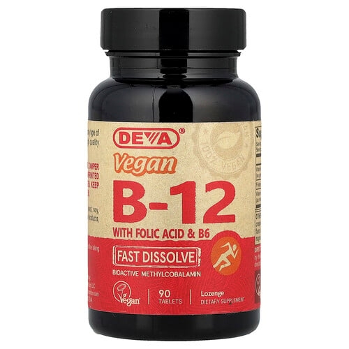 Deva Vegan B12 With Folic Acid B6 Fast Dissolve 90 Tablets product image
