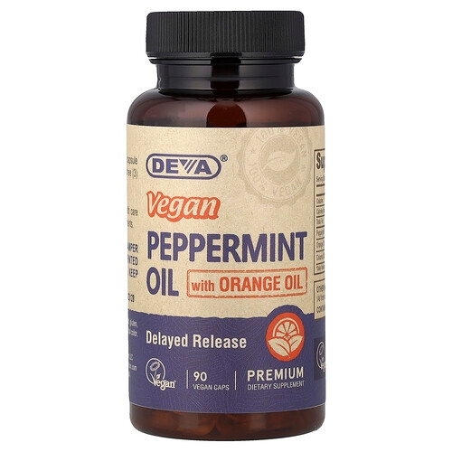 Deva Vegan Peppermint Oil With Orange Oil 90 Vegan Caps product image