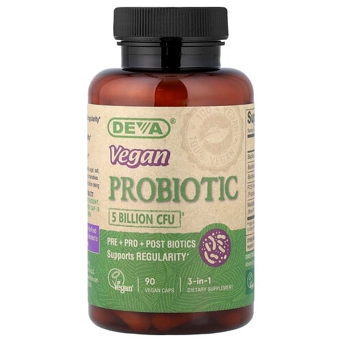 Deva 3 In 1 Vegan Probiotic 5 Billion Cfu 90 Vegan Caps product image