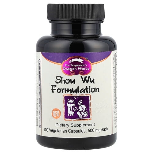 Dragon Herbs Shou Wu Formulation 500 Mg 100 Vegetarian Capsules product image