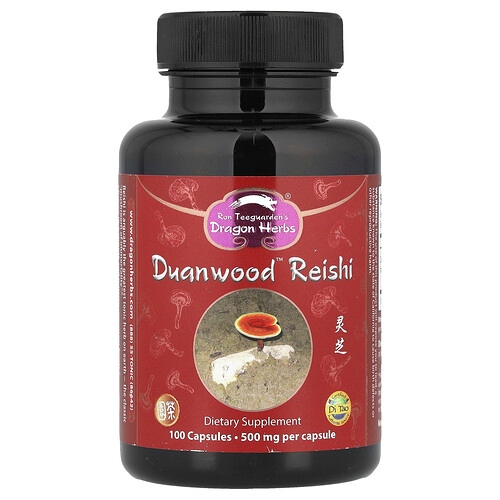 Dragon Herbs Duanwood Reishi 500 Mg 100 Capsules product image
