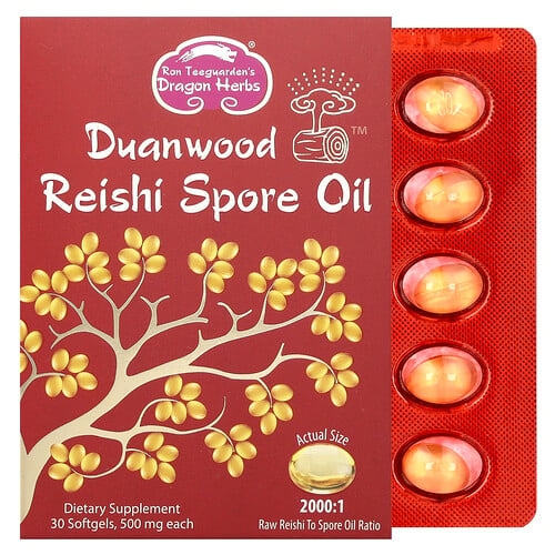 Dragon Herbs Duanwood Reishi Spore Oil 500 Mg 30 Softgels product image