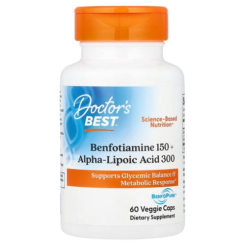 Doctor S Best Benfotiamine 150 Alpha Lipoic Acid 300 60 Veggie Caps product image