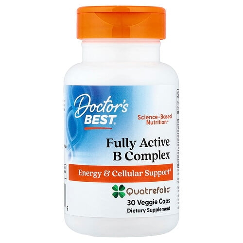 Doctor S Best Fully Active B Complex With Quatrefolic 30 Veggie Caps product image