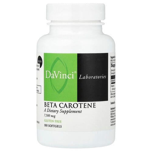 Davinci Laboratories Beta Carotene 7 500 Mcg 180 Softgels product image