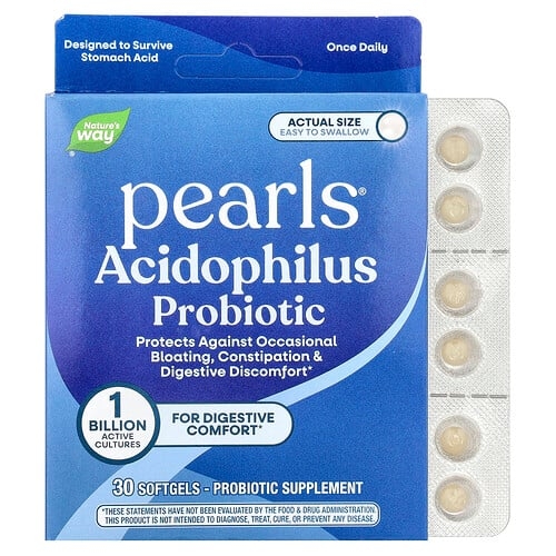 Nature S Way Acidophilus Probiotic Pearls 1 Billion Cfu 30 Softgels product image