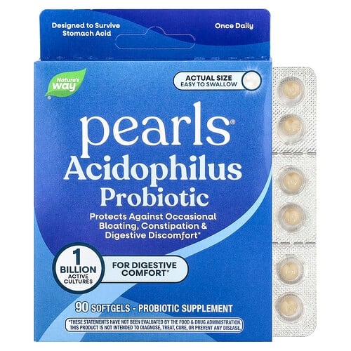 Nature S Way Pearls Acidophilus Probiotic 1 Billion Cfu 90 Softgels product image