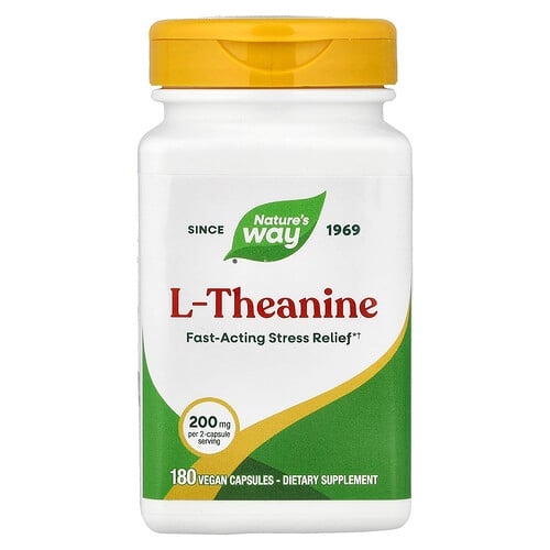 Nature S Way L Theanine 180 Vegan Capsules 100 Mg Per Capsule product image