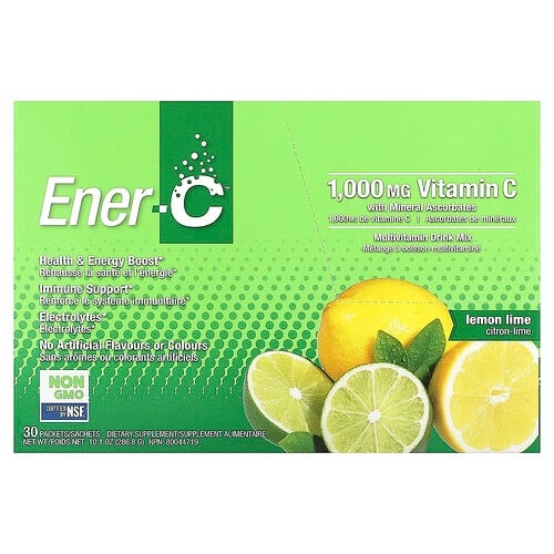 Ener C Bubbly Multivitamin Drink Mix Lemon Lime 30 Packets 0 3 Oz 9 56 G Each product image