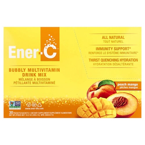 Ener C Bubbly Multivitamin Drink Mix Peach Mango 30 Packets 0 3 Oz 9 64 G Each product image