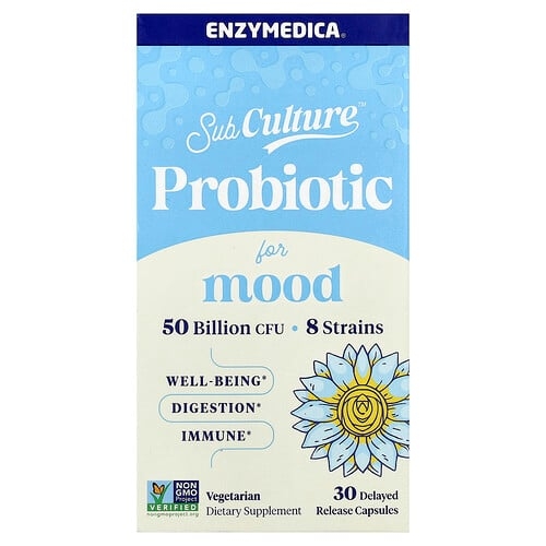 Enzymedica Subculture Probiotic For Mood 30 Delayed Release Capsules product image