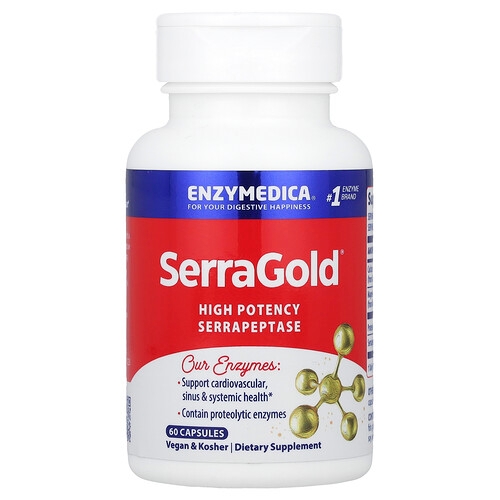Enzymedica Serragold High Potency Serrapeptase 60 Capsules product image