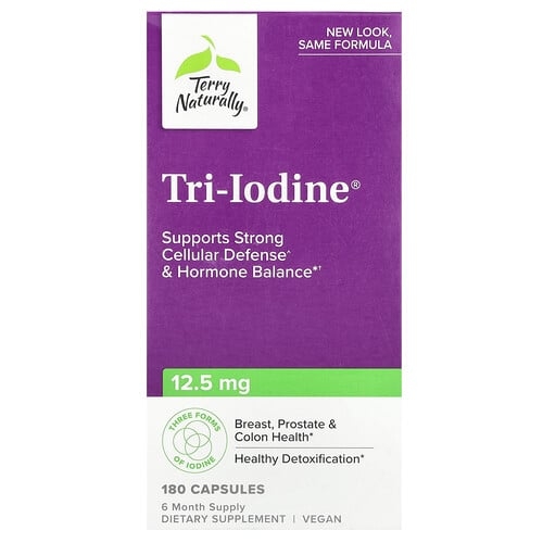 Terry Naturally Tri Iodine 12 5 Mg 180 Capsules product image