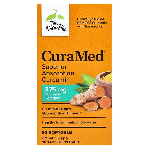 Terry Naturally Curamed Superior Absorption Curcumin 60 Softgels product image