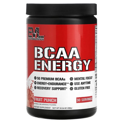 Evlution Nutrition Bcaa Energy Fruit Punch 10 16 Oz 288 G product image