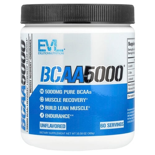 Evlution Nutrition Bcaa5000 Unflavored 10 58 Oz 300 G product image